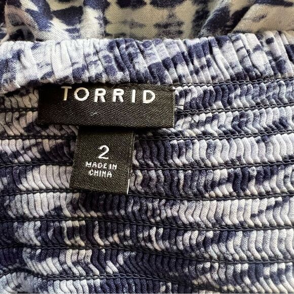 Torrid Size 2 (equals 2X) Blue Sundress Shoulder Strap Dress - Picture 7 of 9